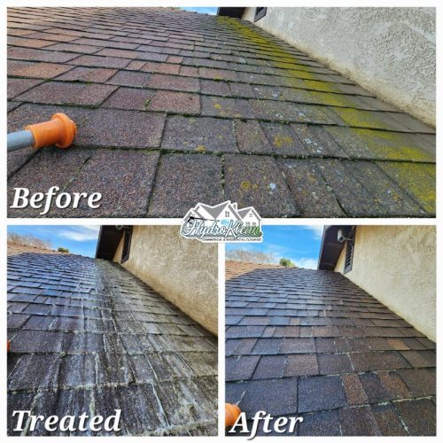 Softwashing roof cleaning Merced 4